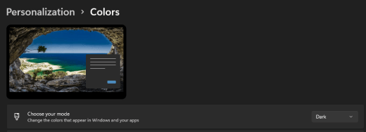 Dark mode for Windows 11