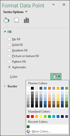 Excel Map chart color options for category charts
