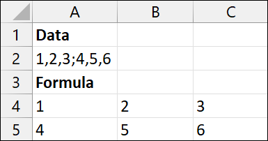 Excel TextSplit Example 2