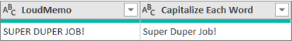 Screenshot that shows adding a column to capitalize each word.