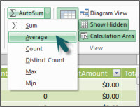 AutoSum in Power Pivot