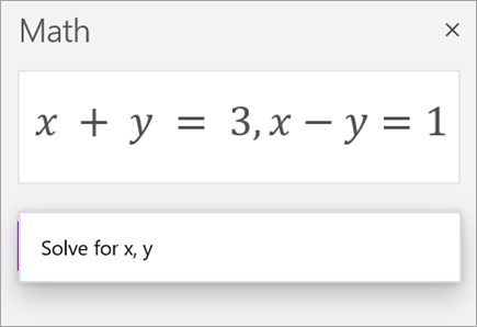 System of two equations written on one line separated by a comma