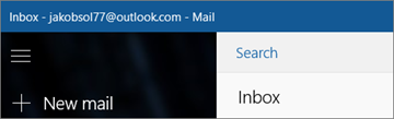What the ribbon looks like when you have the Mail app for Windows 10.