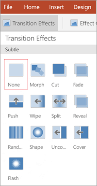 Remove transitions
