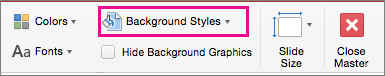 PowerPoint for Mac Background Style