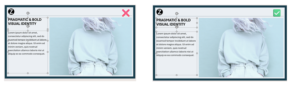 Screenshot showing the PPT Template - No overlap