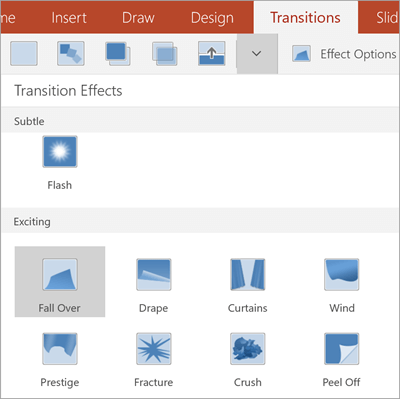 Transition effects