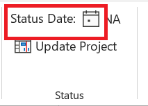 Set the status date for a project.