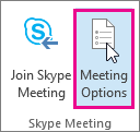 Meeting Options button