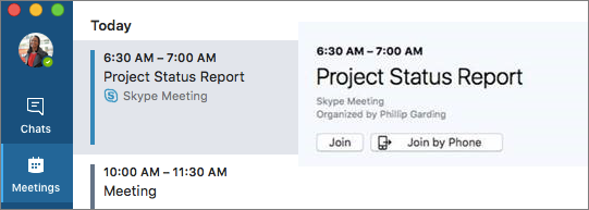 Join by Phone option on the Meetings tab