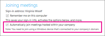 General options for authenticated user if Remember me on this computer is checked