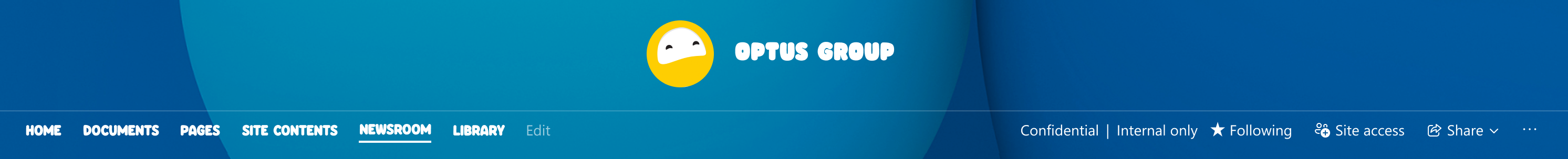 Extended site header layout