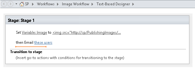 Inserting Send an Email Action