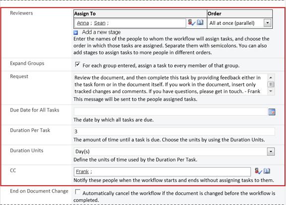 Second page of association form with initiation-form fields identified