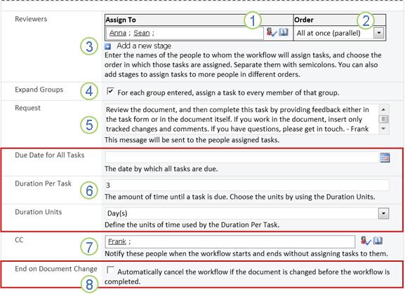 Second page of association form with numbered callouts