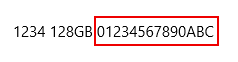 Location of Surface serial number highlighted