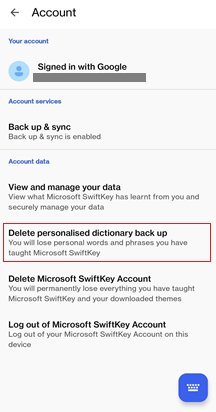 2024 Account Delete Dictonary backup