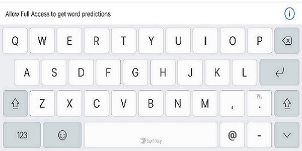 Extended Microsoft SwiftKey keyboard layout on iPad