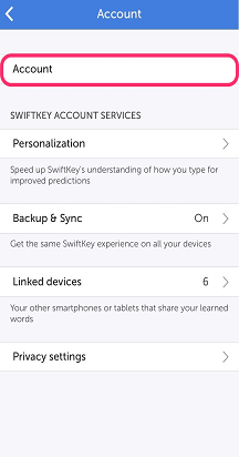 Swiftkey-Account-Selected image 2