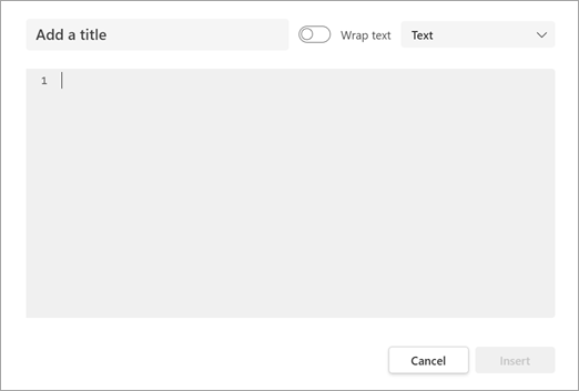Screenshot showing expanded code snippet box