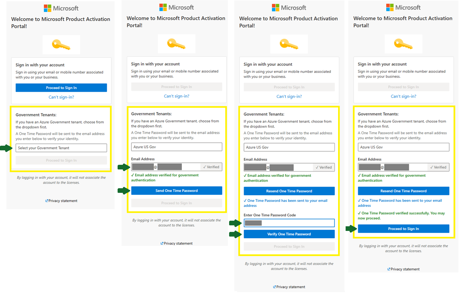 screenshot of PAportal_GovSignIn