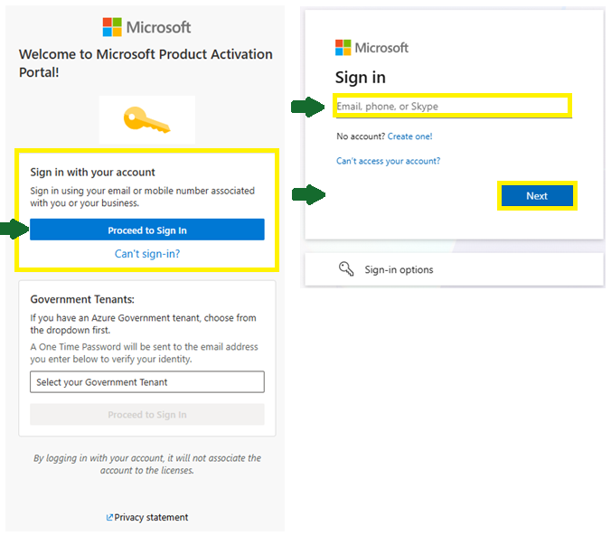 screenshot of PAportal_OtherSignIn