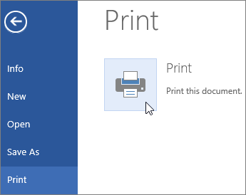 Word for the web Print page