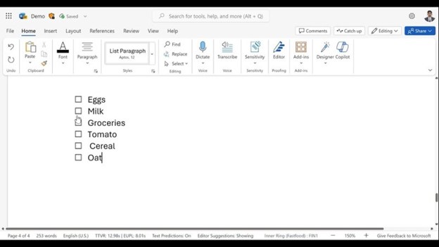 Toggle a checklist